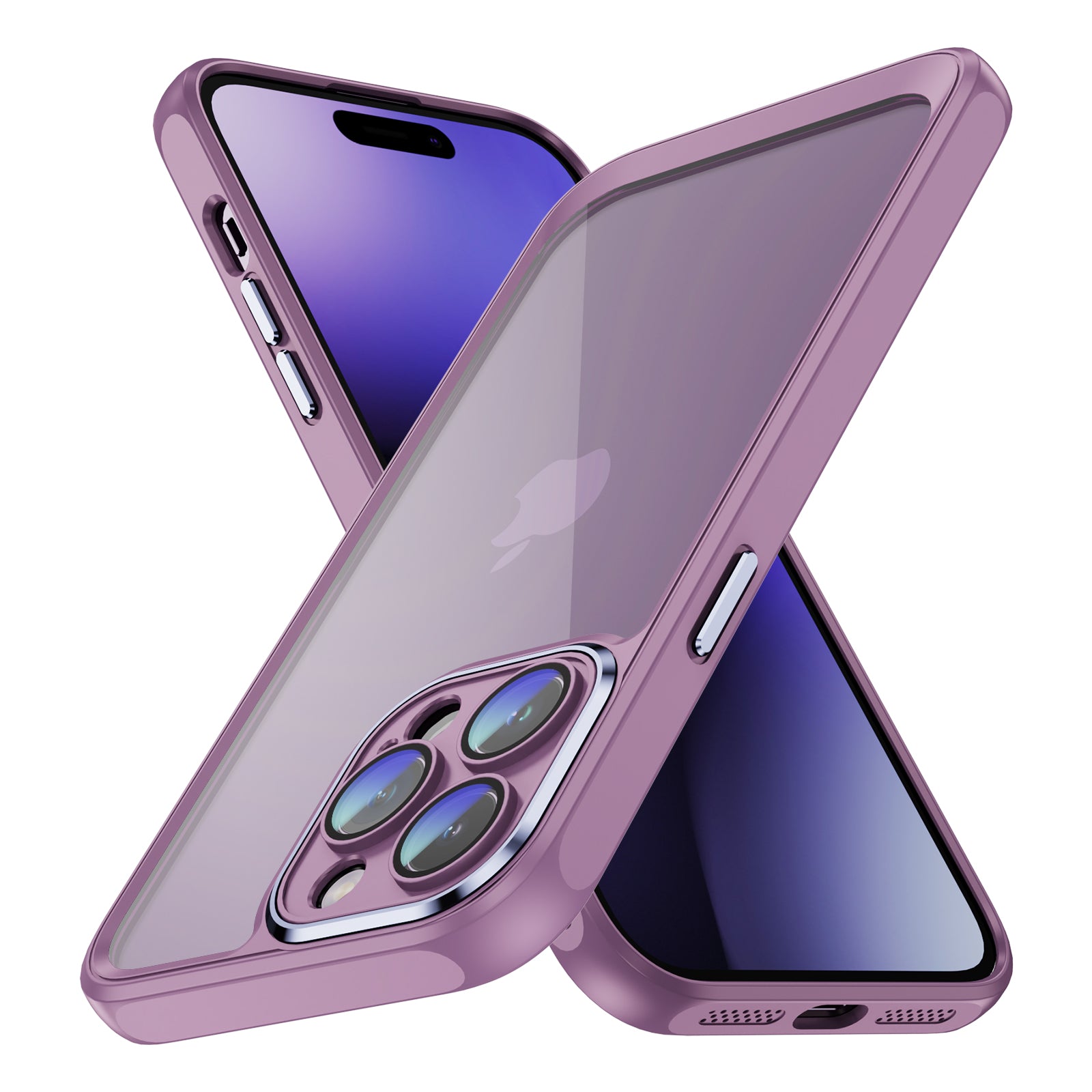 For iPhone 14 Pro Max Clear Phone Case Hard Acrylic Back + Soft TPU Protective Cover with Len Protector For iPhone 14 Pro Max Clear Phone Case Hard Acrylic Back + Soft TPU Protective Cover with Len Protector